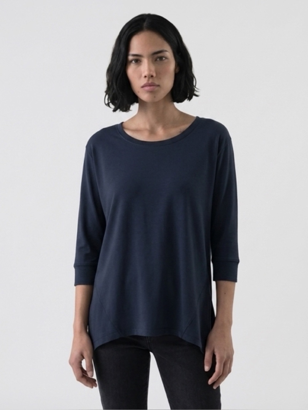 Lularoe Tunic Top 3/4 Sleeve Boat Neck Slit top